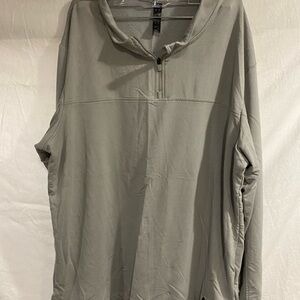 adidas Light Gray Quarter Zip Pullover XL